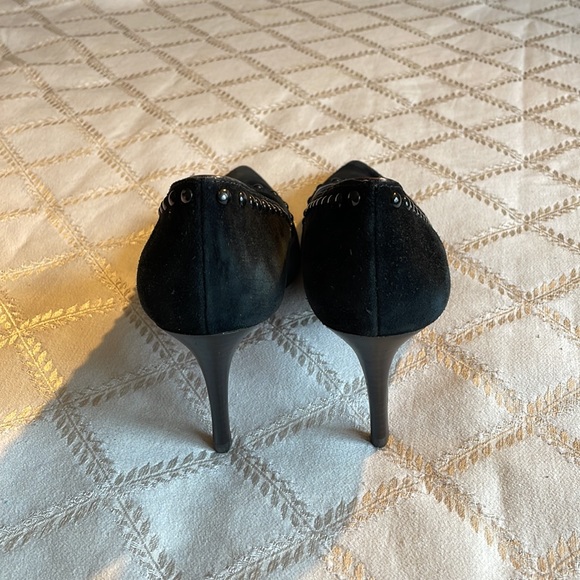 Coach Studded Pump, black suede, size 7, 8.5 - Picture 3 of 7